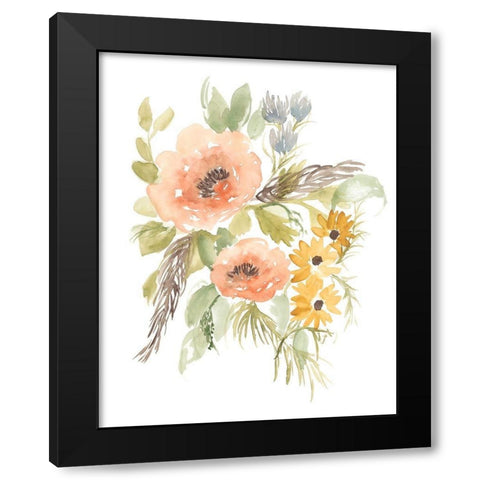 Late Summer Flowers I Black Modern Wood Framed Art Print with Double Matting by Goldberger, Jennifer