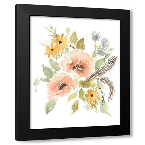 Late Summer Flowers II Black Modern Wood Framed Art Print by Goldberger, Jennifer