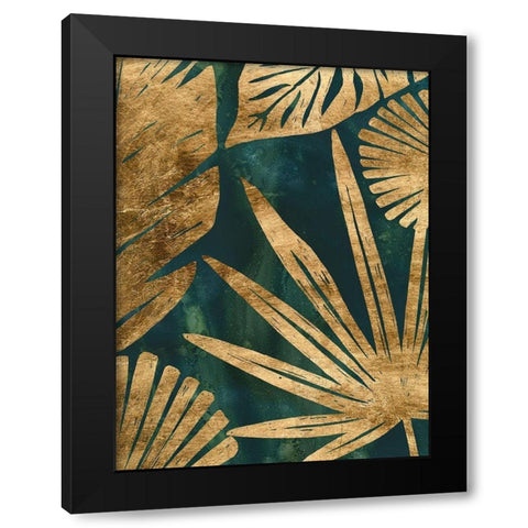 Emerald Jungle I Black Modern Wood Framed Art Print with Double Matting by Vess, June Erica