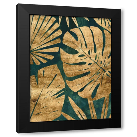 Emerald Jungle III Black Modern Wood Framed Art Print with Double Matting by Vess, June Erica
