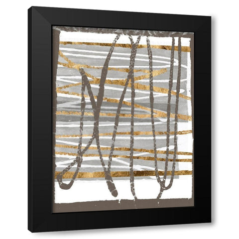 Golden Thread II Black Modern Wood Framed Art Print by Goldberger, Jennifer