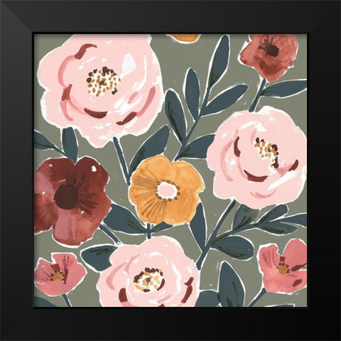 Fair Flowers II Black Modern Wood Framed Art Print by Borges, Victoria