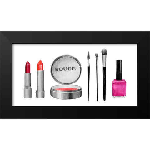 Makeup Swatches I Black Modern Wood Framed Art Print by Popp, Grace