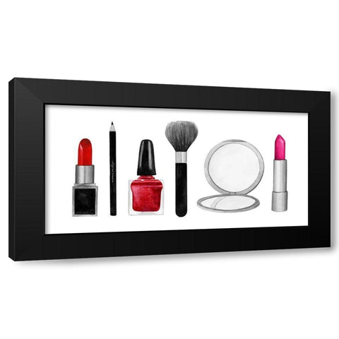 Makeup Swatches II Black Modern Wood Framed Art Print with Double Matting by Popp, Grace