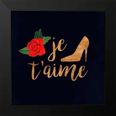 Oui Oui Glam I Black Modern Wood Framed Art Print by Borges, Victoria