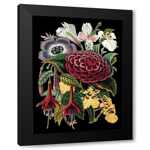 Garden Gathering II Black Modern Wood Framed Art Print with Double Matting by Unknown