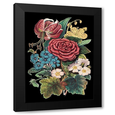 Garden Gathering III Black Modern Wood Framed Art Print with Double Matting by Unknown