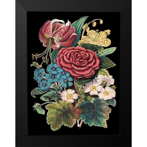Garden Gathering III Black Modern Wood Framed Art Print by Unknown