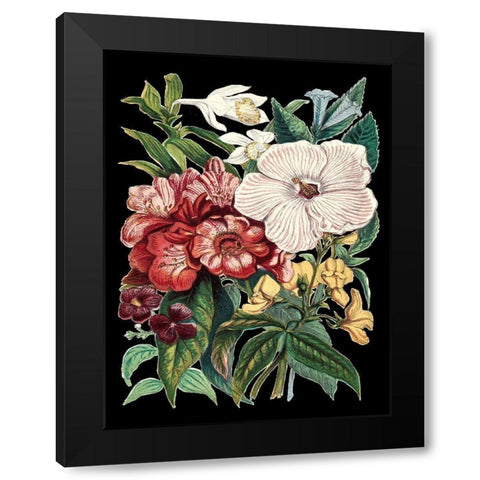 Garden Gathering IV Black Modern Wood Framed Art Print by Unknown