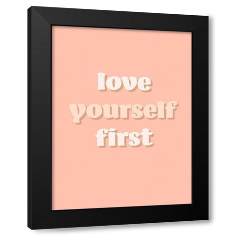 Womxn I Black Modern Wood Framed Art Print with Double Matting by Hambly, Anna