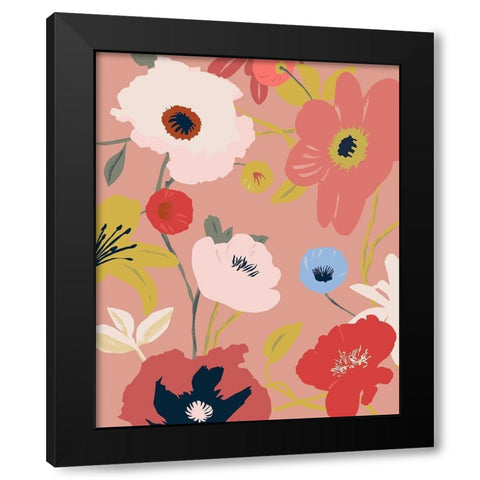 Merry Mallow I Black Modern Wood Framed Art Print by Warren, Annie