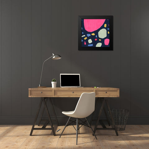 Bright Terrazzo II Black Modern Wood Framed Art Print by Borges, Victoria