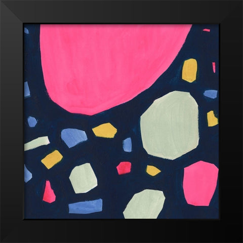 Bright Terrazzo II Black Modern Wood Framed Art Print by Borges, Victoria
