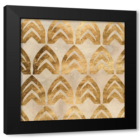 Tile Tableau I Black Modern Wood Framed Art Print with Double Matting by Vess, June Erica
