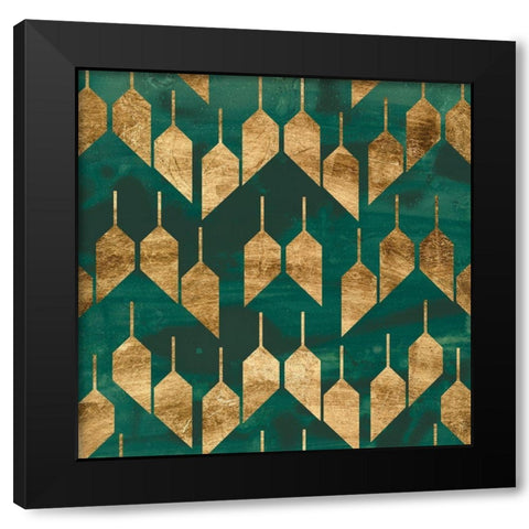 Tile Tableau II Black Modern Wood Framed Art Print by Vess, June Erica