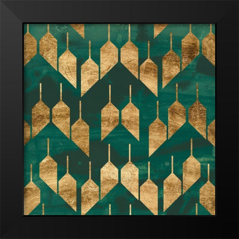 Tile Tableau II Black Modern Wood Framed Art Print by Vess, June Erica