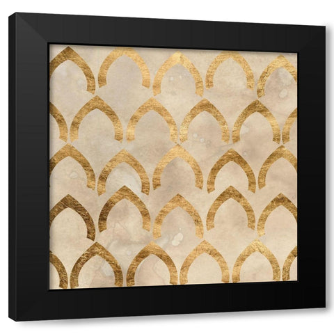 Tile Tableau III Black Modern Wood Framed Art Print by Vess, June Erica