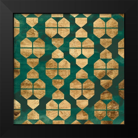 Tile Tableau IV Black Modern Wood Framed Art Print by Vess, June Erica