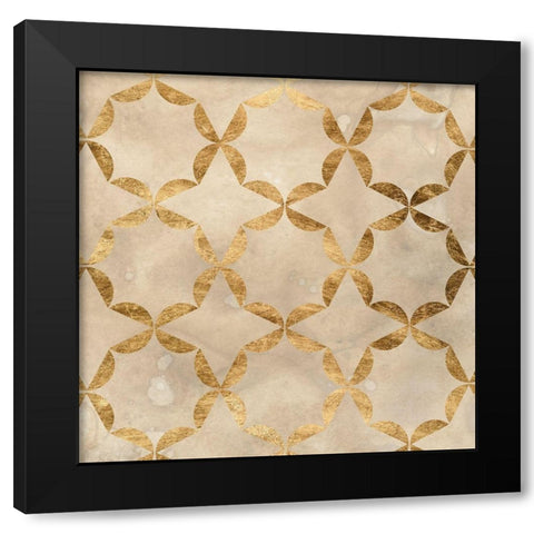 Tile Tableau V Black Modern Wood Framed Art Print by Vess, June Erica