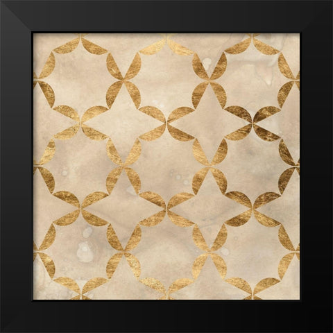 Tile Tableau V Black Modern Wood Framed Art Print by Vess, June Erica