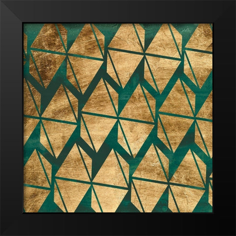 Tile Tableau VI Black Modern Wood Framed Art Print by Vess, June Erica