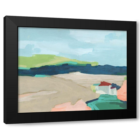 Color Vista II Black Modern Wood Framed Art Print with Double Matting by Vess, June Erica