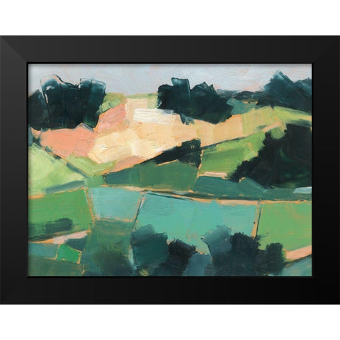 Rolling Fields II Black Modern Wood Framed Art Print by Harper, Ethan