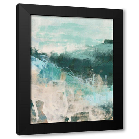 Emerald Vista I Black Modern Wood Framed Art Print with Double Matting by Vess, June Erica