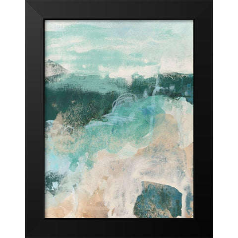 Emerald Vista II Black Modern Wood Framed Art Print by Vess, June Erica