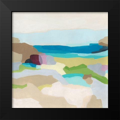 Pebble Valley I Black Modern Wood Framed Art Print by Vess, June Erica