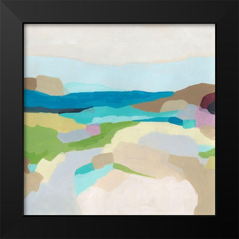 Pebble Valley II Black Modern Wood Framed Art Print by Vess, June Erica