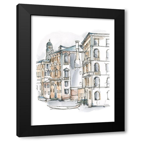 Watercolor Travel Sketchbook I Black Modern Wood Framed Art Print with Double Matting by Harper, Ethan