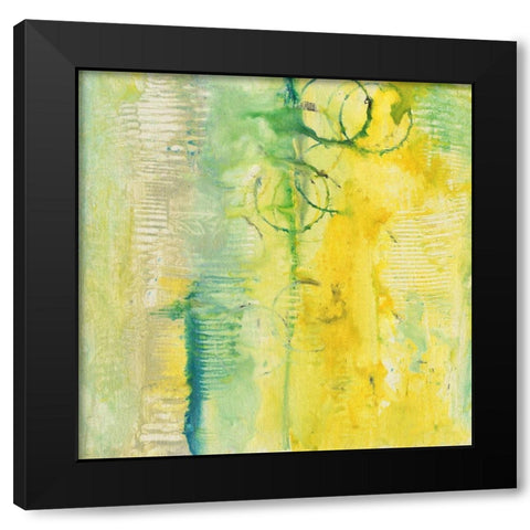 Oriental Figures III Black Modern Wood Framed Art Print with Double Matting by Combs, Joyce
