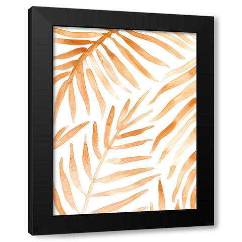 Rattan Leaves I Black Modern Wood Framed Art Print by Borges, Victoria