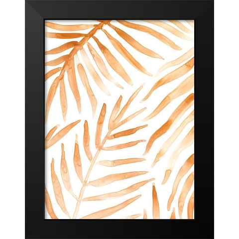 Rattan Leaves I Black Modern Wood Framed Art Print by Borges, Victoria