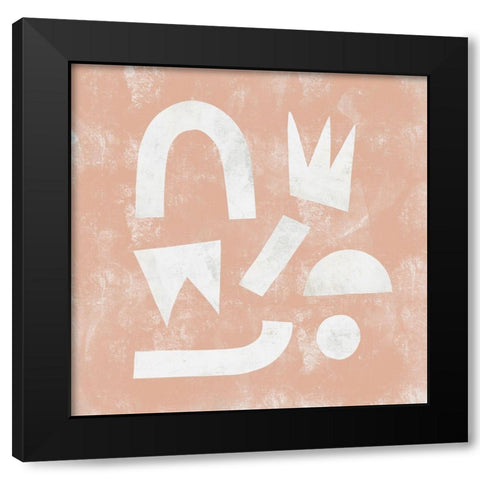 Pink Ratio I Black Modern Wood Framed Art Print with Double Matting by Scarvey, Emma