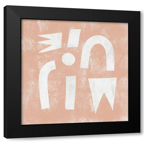 Pink Ratio II Black Modern Wood Framed Art Print with Double Matting by Scarvey, Emma