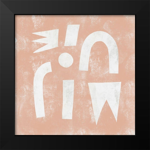 Pink Ratio II Black Modern Wood Framed Art Print by Scarvey, Emma