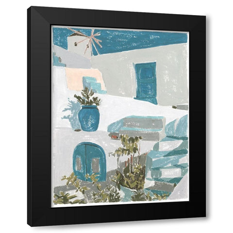 La Isla I Black Modern Wood Framed Art Print with Double Matting by Wang, Melissa