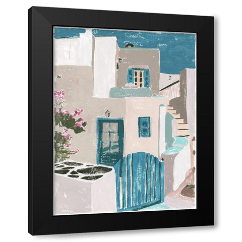 La Isla II Black Modern Wood Framed Art Print with Double Matting by Wang, Melissa