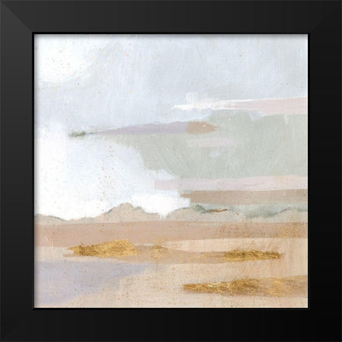 Abstract Coastland I Black Modern Wood Framed Art Print by Borges, Victoria