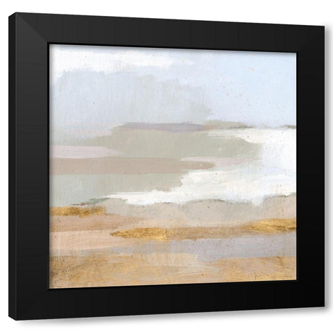 Abstract Coastland II Black Modern Wood Framed Art Print by Borges, Victoria