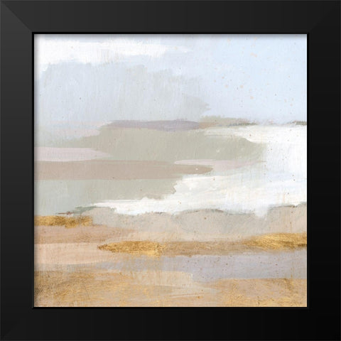 Abstract Coastland II Black Modern Wood Framed Art Print by Borges, Victoria