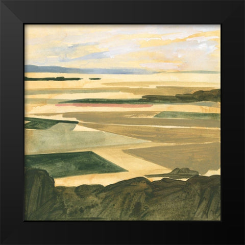 Golden Farmland I Black Modern Wood Framed Art Print by Borges, Victoria