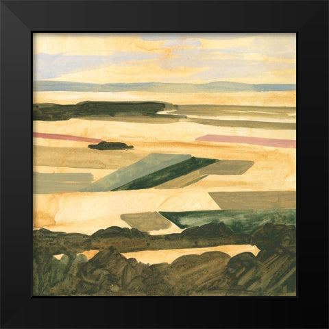 Golden Farmland II Black Modern Wood Framed Art Print by Borges, Victoria