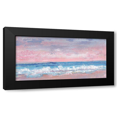 Coastal Pink Horizon I Black Modern Wood Framed Art Print with Double Matting by OToole, Tim