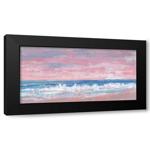 Coastal Pink Horizon II Black Modern Wood Framed Art Print by OToole, Tim