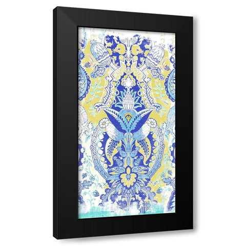 Textile Offset II Black Modern Wood Framed Art Print by Vess, June Erica