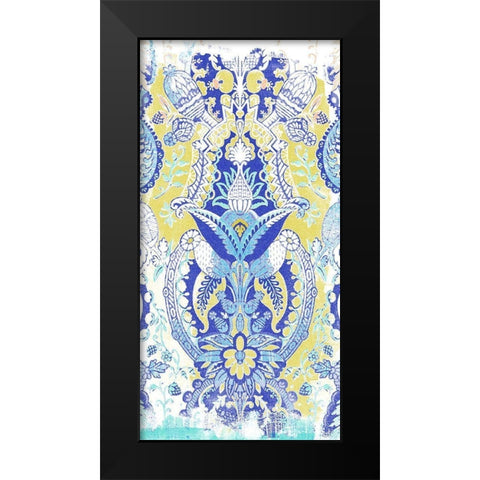 Textile Offset II Black Modern Wood Framed Art Print by Vess, June Erica