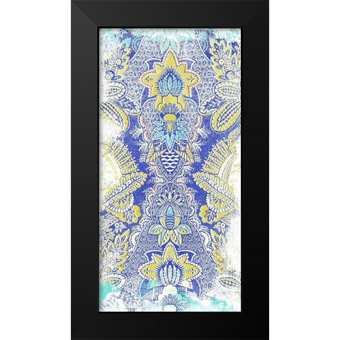 Textile Offset IV Black Modern Wood Framed Art Print by Vess, June Erica
